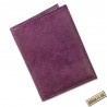 Port card, Tillberg, piele naturala, violet, 8 x 11,5 cm, B52