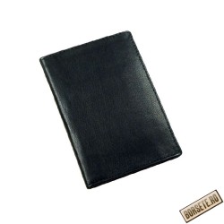 Port card, piele naturala, negru, 8,5 x 12 cm, B89