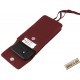 Borseta telefon, piele naturala, rosu bordo, 12 x 17,5 cm, 3900027-004