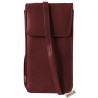 Borseta telefon, piele naturala, rosu bordo, 18.5 x 9.5 cm, 3900027-004