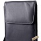 Borseta telefon, piele naturala, albastru, 18.5 x 9.5 cm, 3900027-005