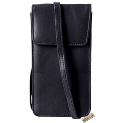 Borseta telefon, piele naturala, albastru, 18.5 x 9.5 cm, 3900027-005