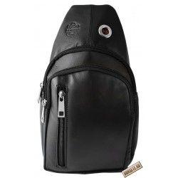 Borseta crossbody, piele natural, negru, Steinmaster, 30 x 16 cm, 3900042-001