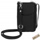 Borseta telefon, portofel, negru, 18 x 11.5 cm, 3900024-001