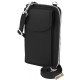 Borseta telefon, portofel, negru, 18 x 11.5 cm, 3900024-001