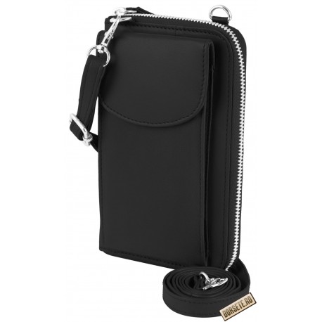 Borseta telefon, portofel, negru, 18 x 11.5 cm, 3900024-001