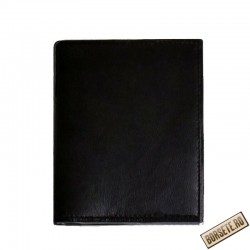 Port card, piele naturala, negru, protectie RFID, 9.5 x 11.5 cm, B1233